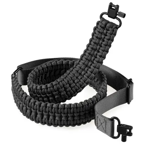 SOMA Unisex 550 Paracord 2-Point Rifle Sling - Adjustable Quick-Adjust Strap, Tri-Lock Swivels, Comfortable Fit, Durable Tactical Gear and Accessories for Hunt Gear, Range Activities (Crossbow Sling, Shotgun Compatible)