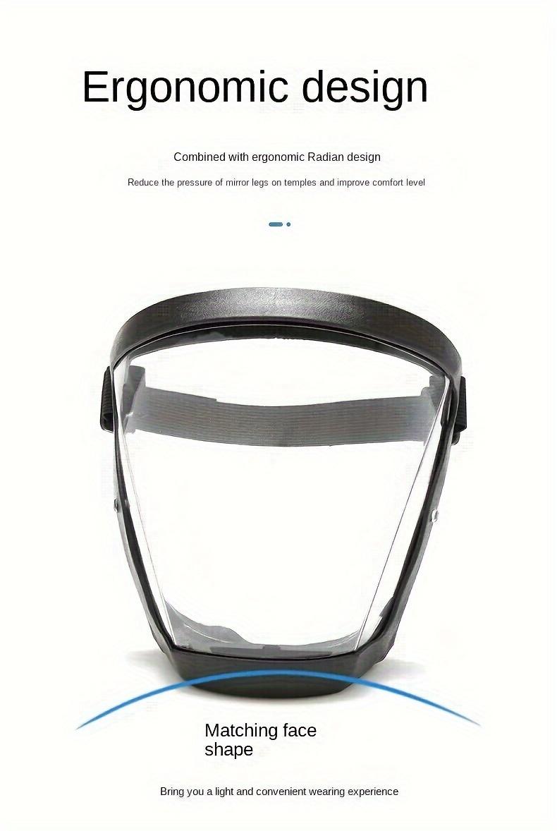 Transparent Visor - Adjustable Full-Face Protective Shield - Durable Plastic Safety Mask - Heat & Impact Resistant for Work, Kitchen, and Outdoor Use with Easy Drawstring Closure Transparent Visor - Adjustable Full-Face Protective Shield - Durable Plastic Safety Mask - Heat & Impact Resistant for Work, Kitchen, and Outdoor Use with Easy Drawstring Closure