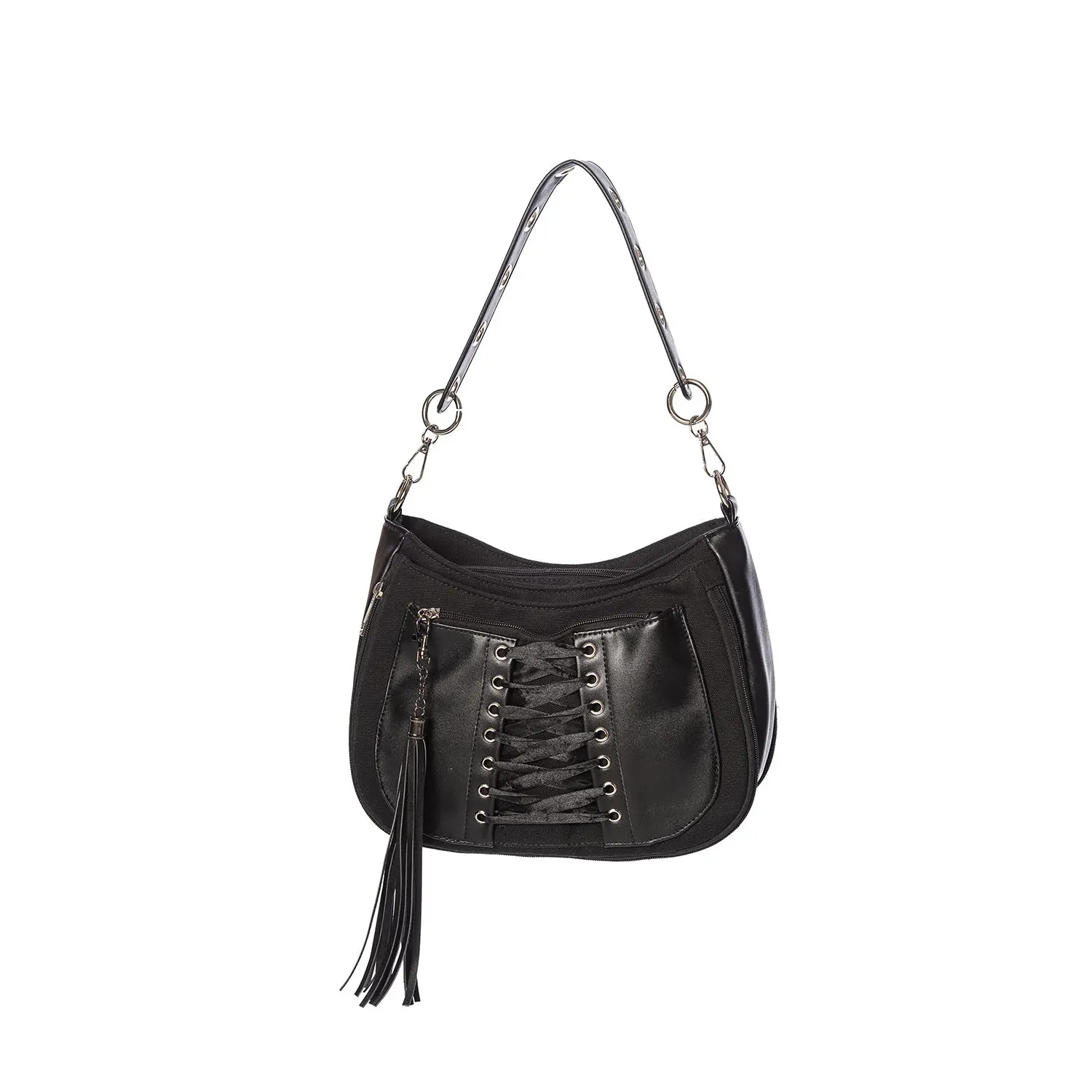 Corset Grommet Shoulder Bag