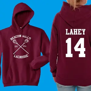 Teen Wolf Hoodie Beacon Hills Lacrosse Hoodie Lahey 14 Teen Wolf Hooded Sweatshirt Size S 4XL Stilinski McCall Hale Tops