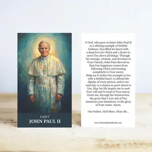 St. John Paul II Prayer Cards | Wallet Size | 50, 100, 250, 500, 1000