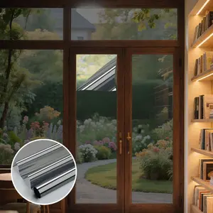 Privacy Window Film, Reflective Glass Covering, Heat UV Blocker, Visible Exterior, Home Office Restaurant Classroom Use, Anti-Glare Film