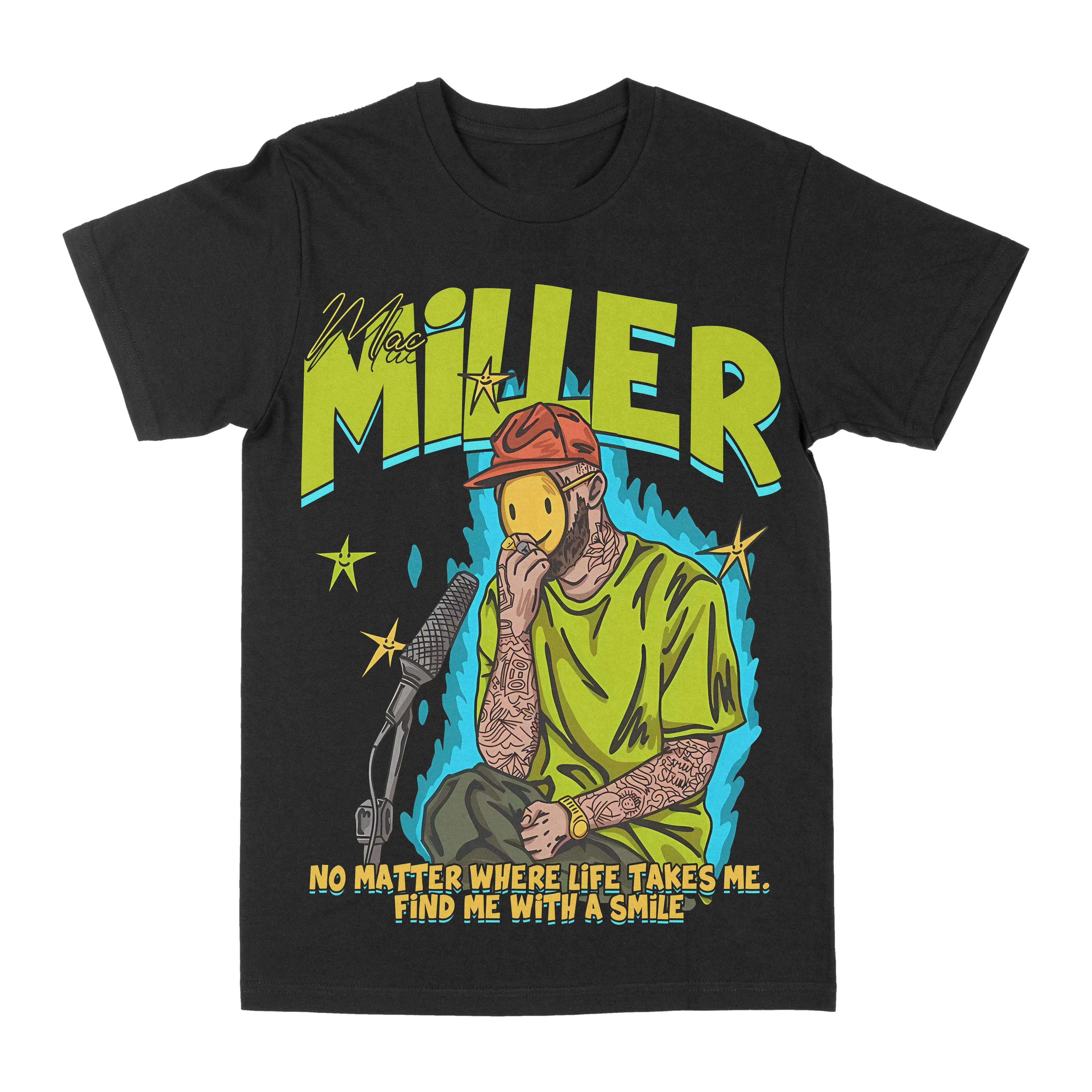 Mac Miller "Smile" Graphic Tee, Music Concert Shirt, Famous Band shirt, Shirt For Fan, Artist Shirt, Album Shirt, Music Tee, Unisex Tee Short Sleeve New Tshirt Fullsizes