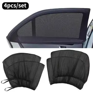 Car Side Window Mosquito Net, 4 Counts Car Window Anti-mosquito Screen, Car Sunshade Screen, Window Mosquito Screen, Car Mosquito Screen Mesh, Car Exterior Accessories