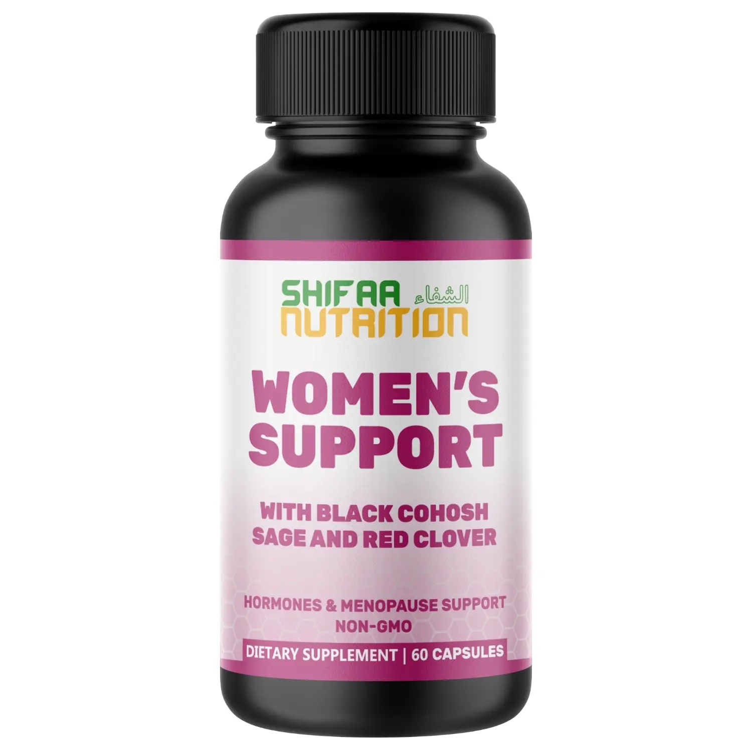 SHIFAA NUTRITION Halal Hormone Balance Supplements for Women - Black Cohosh & Red Clover - 30 Servings