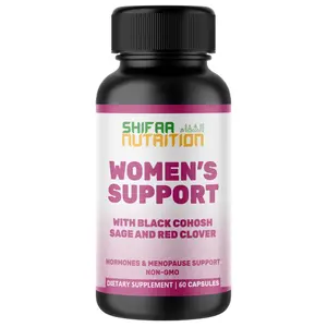 SHIFAA NUTRITION Halal Hormone Balance Supplements for Women - Black Cohosh & Red Clover - 30 Servings