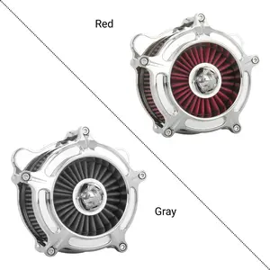 Chrome Turbine Air Cleaner CNC machined from billet aluminum For Harley Road King Gliding 01-07 Dyna Softtail Heritage 1993-2015