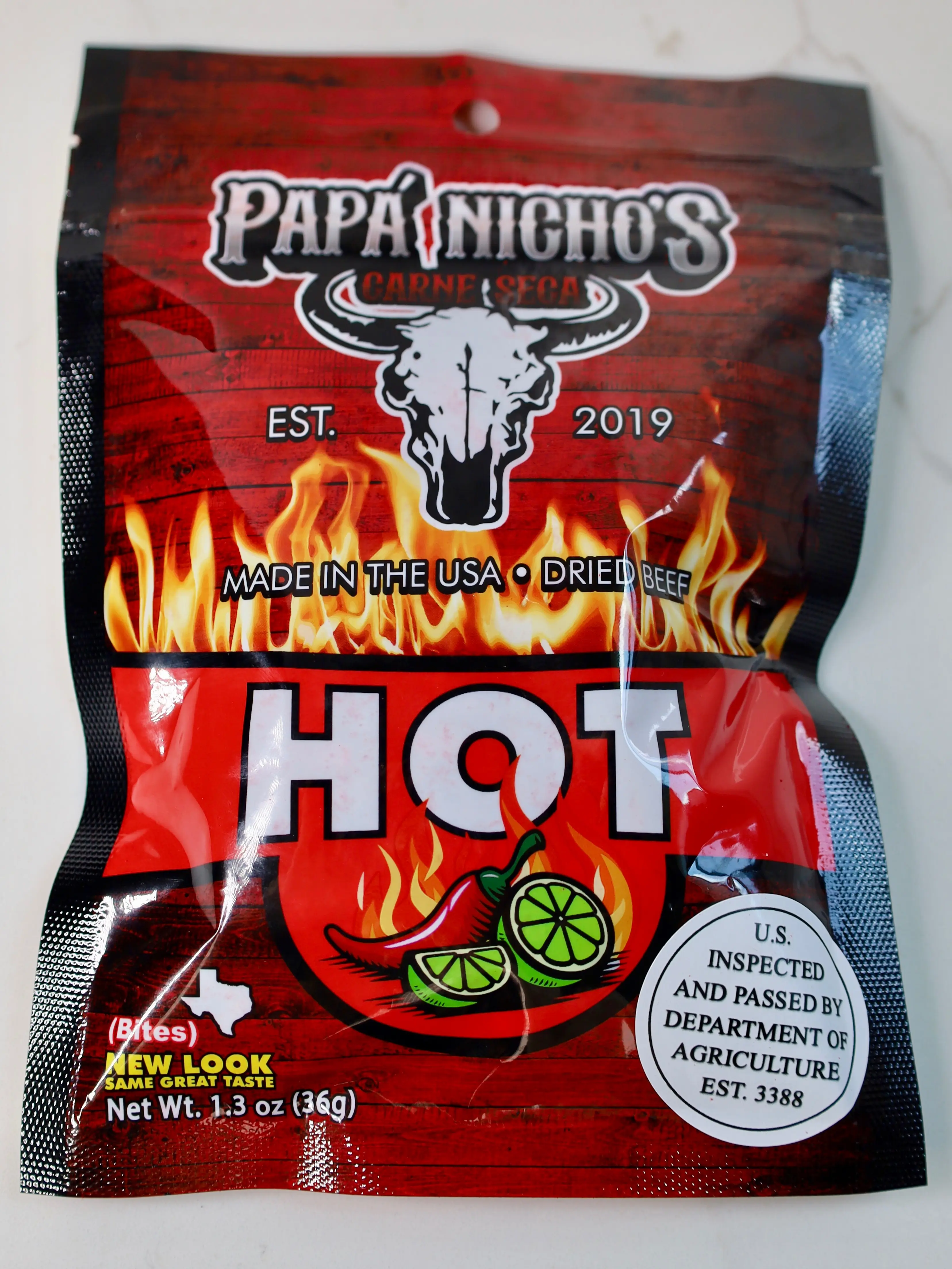 Bites - Beef Jerky HOT NEW LOOK - Medium Size Pieces Beef Snack Dried Snack Beef