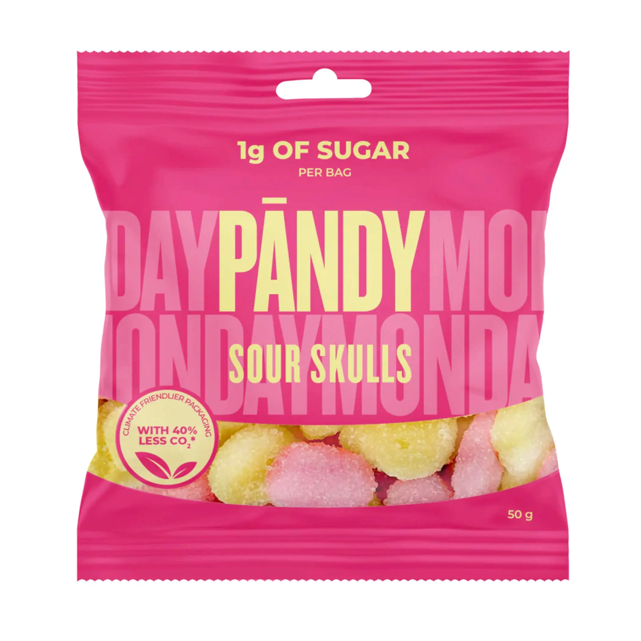 PäNDY Sour Skulls - 1g of Sugar Per Bag