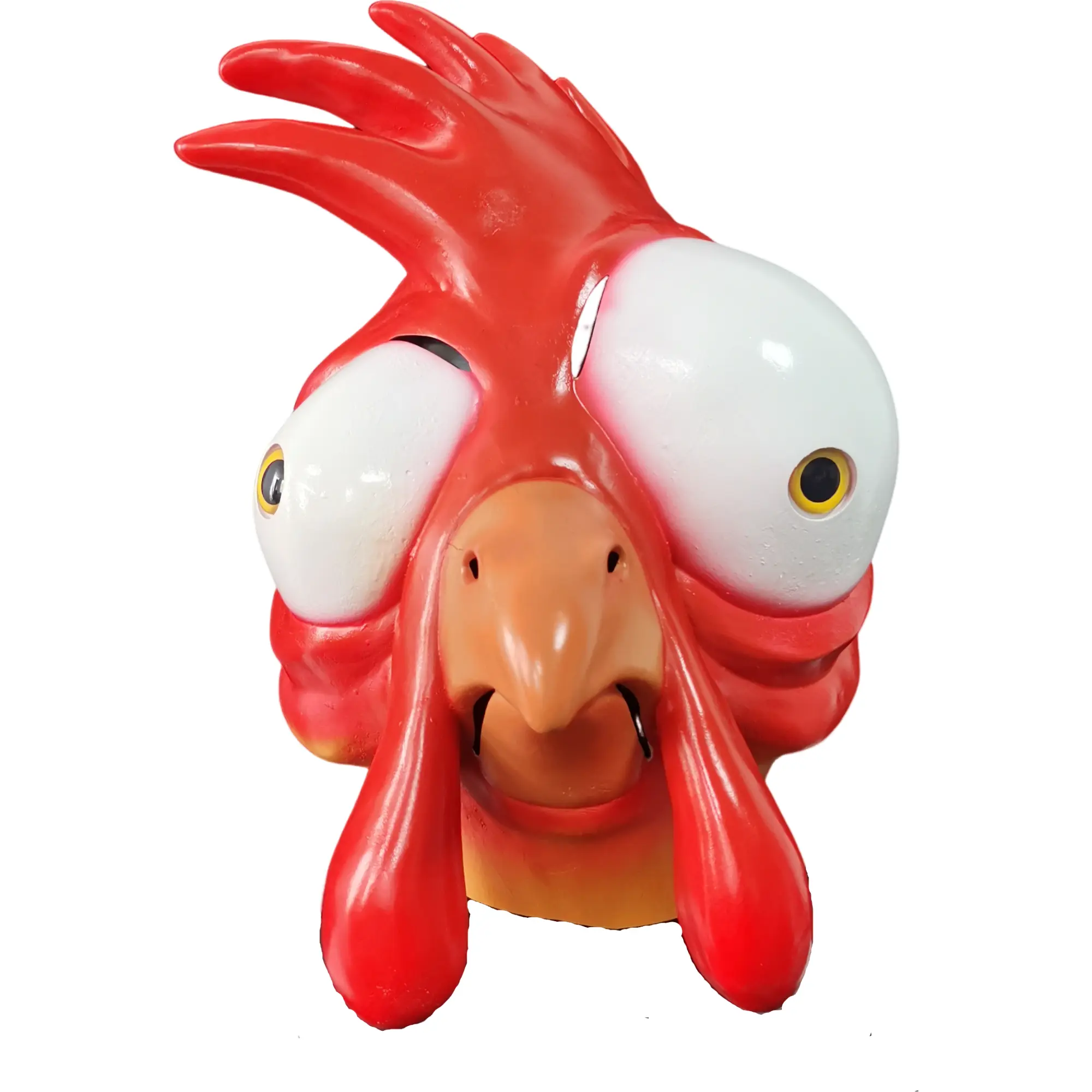 Cartoon Chicken Animal Cosplay Rooster Latex Hood Mask, Halloween Cosplay Costume Mask Props, Adult