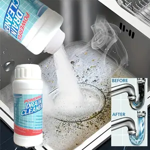 BOZEBI Household Duct Unclogger Drain Cleaner - Lightweight All-Round Home Cleaning Tool, Lemon Powder Included, Gloves-Compatible, Soap Bottle-Fitting, 24-Month Durability for Kitchen, Toilet, Bathtub, Sink Declogger Use