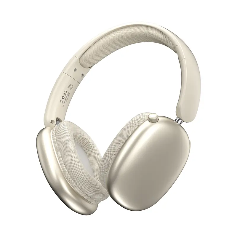 Wireless Bluetooth Headphones, Over-Ear, Deep Base, Foldable, Build-in Mic For iOS/PC Headphones/Android, Memory Headset, Travel Headphones, Perfect Gift for Men Women, Gold
