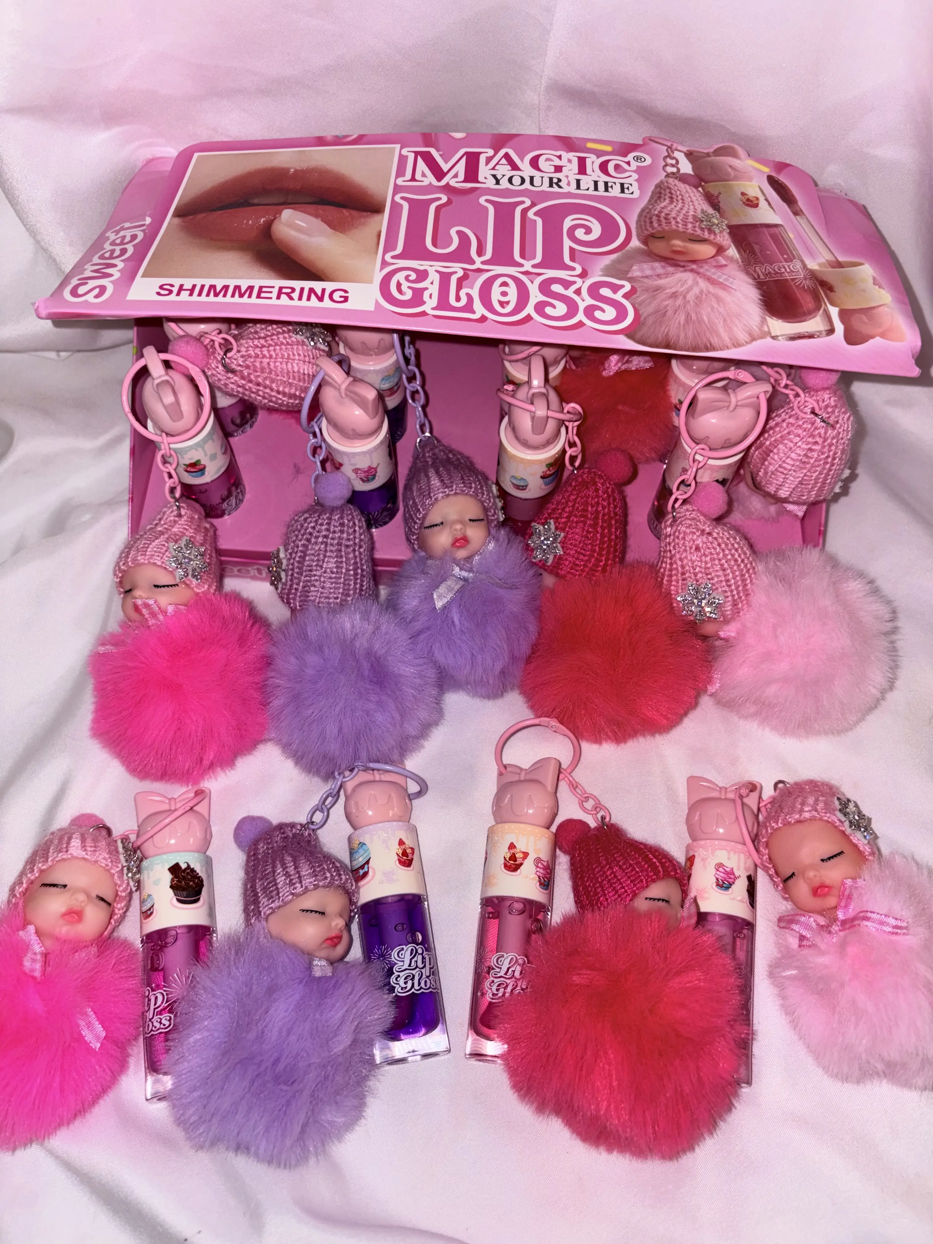 Lip Gloss Girly Keychain