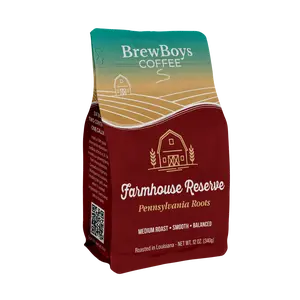 BrewBoys Coffee Farmhouse Reserve Pennsylvania Roots Medium Roast 100% Heirloom Arabica Single Origin Ethiopia Yirgacheffe 12 oz