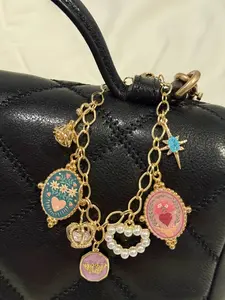 Personalized Charm Keychain Handle Accessory for Tumbler Cup or Bag