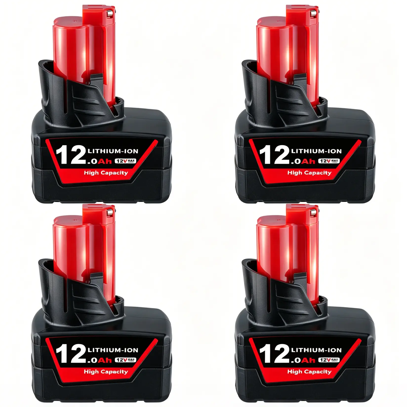 4/3/2Pack 12.0Ah 12V Batteries for Milwaukee M12 12 Volt Power Tools | Replace for Milwaukee 12 Volt Battery 48-11-2440 48-11-2412 48-11-2450 Battery