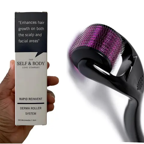 1.5mm Derma roller | best hair growth solution | super fast result | balding, alopecia, beard growth, reduce big forehead. gift for men,gift for women Hairline Comfort Body Care