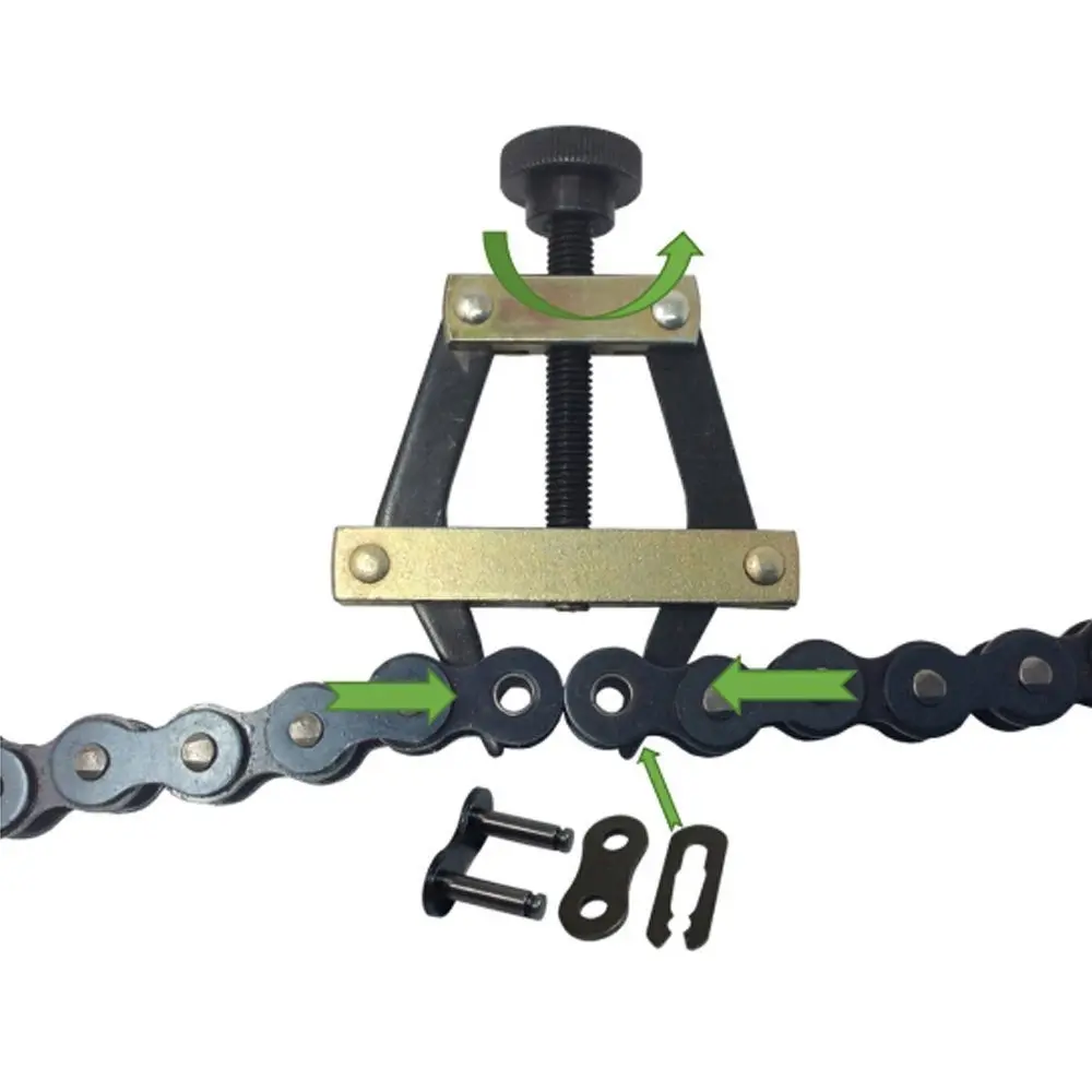 1pcs Universal Chain Repair Puller Holder - Fits #25,#35,#41,#40,#50,#60,415H,428H,520,530 Links, Motorcycle Parts, Tool-Free Broken Link Connection (For Motorcycle, Go Kart), Auto Parts, Multi-Size