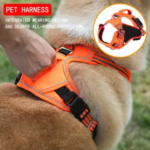 Pet Sports Chest Strap Vertical Handle Dog Traction Vest Explosion-Proof Pet Dog Hand Holding Rope Medium to Large Dogs Golden Retriever Dog Leash Walking Dog Adjustable Chest Strap