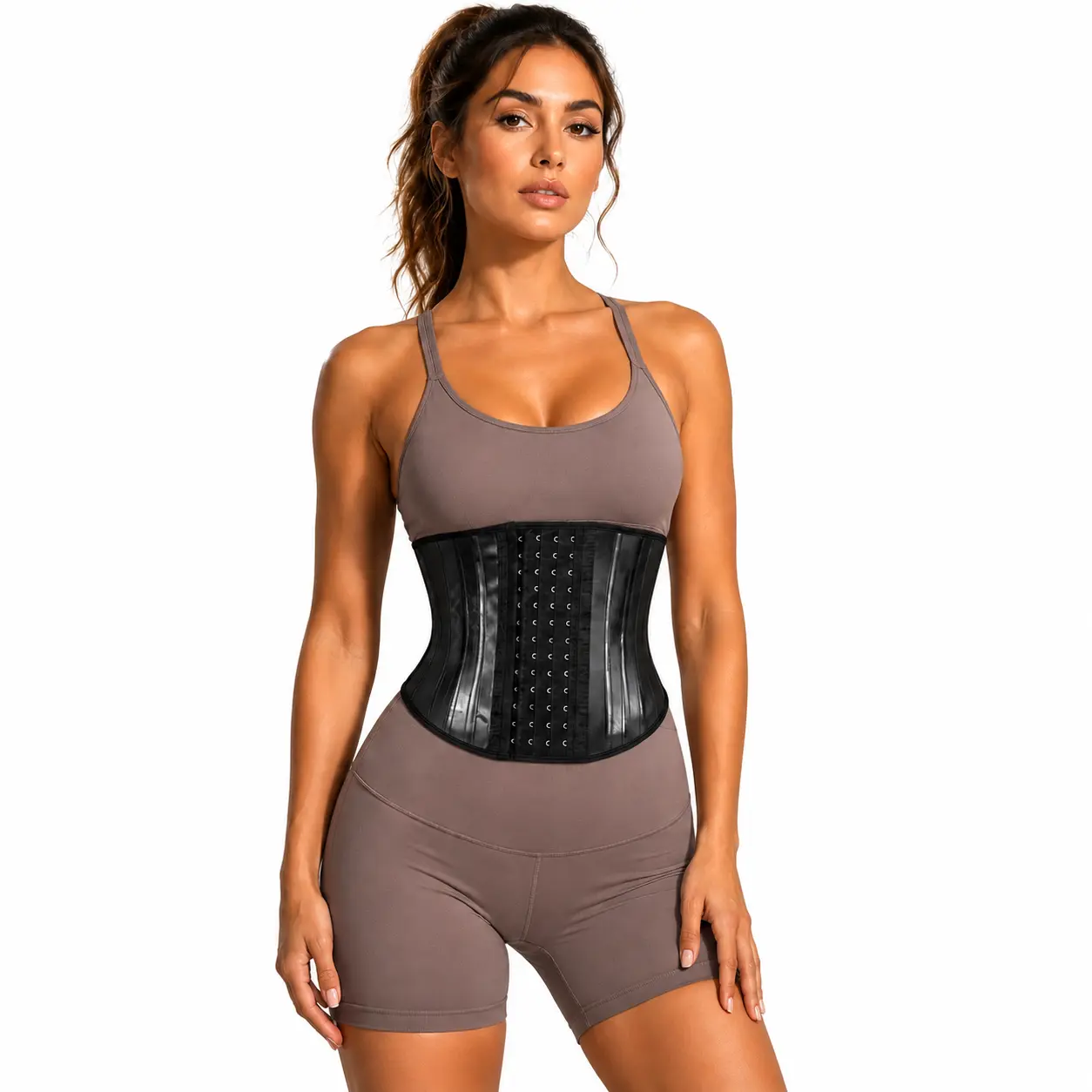 Quishaper Four Hooks COLOMBIAN Premium Waist Trainer for Women Fajas Colombianas Reductoras Cinturilla Para Mujer Women's Underbust Latex Sport Girdle Corsets Hourglass Body Shaper para Short Torso Workout