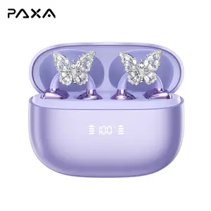 PAXA Clipbuds 7 Clip-on Design Wireless Headphones, Powerful Sound Effects for Music, Dustproof & Waterproof Sports Earbuds for Running, Workout, Audio