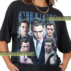 Chuck Bass Gossip Girl, TV Show Graphic Tee, Ed Westwick Character Vintage T-Shirt Merch Vintage Shirt, Gift For Woman and Man Unisex Shirt