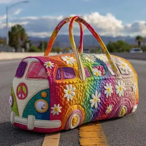2026 New Short Distance Handheld Quilted Embroidered Travel Bag Multifunctional Sports Gym Bag
