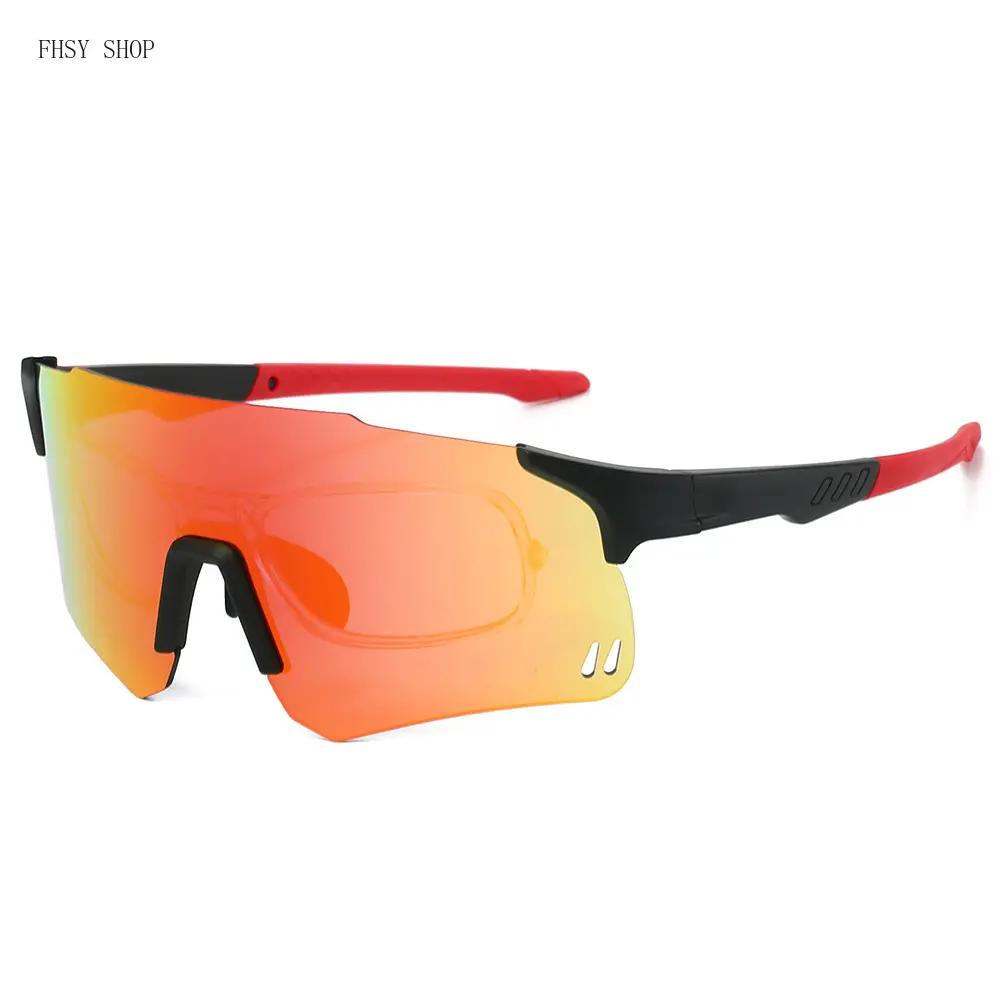 Men's Black Shield Sunglasses, Modern Streetwear Style with Red Accents, UV400 Filter, Non-Slip Grip & RX Compatible Insert, Uv Prevention, Adults, Rx Insert, Streetwear Outfits