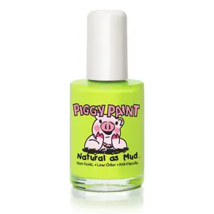 Piggy Paint Lime Time Neon Lime Green 0.5oz Non-Toxic Odorless Water-Based Nail Polish Cruelty-Free Vegan