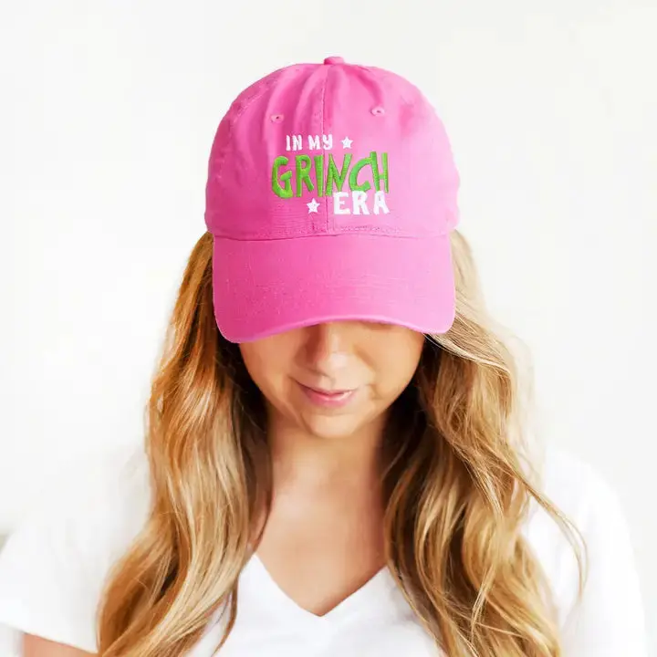 Grinch Era Embroidered Hat Funny Holiday Cap for Women #M190VL-GERA