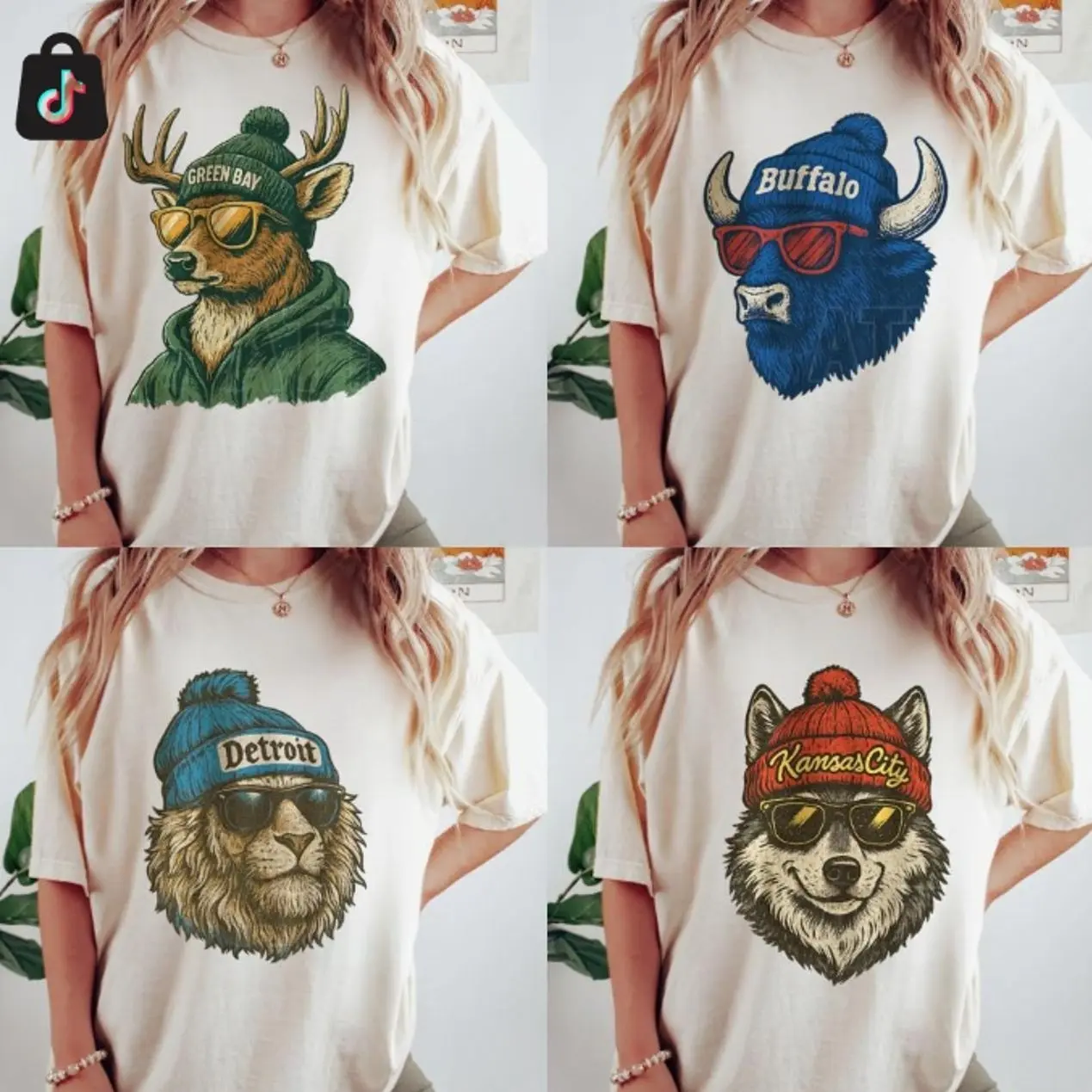 [SALE OFF 50%] City Animals Sport Mascot Shirt, Vintage All Team Football Mascot Graphic Tees, Retro Sports Teams T-Shirt, City Pride, School Team Spirit Tops Q2