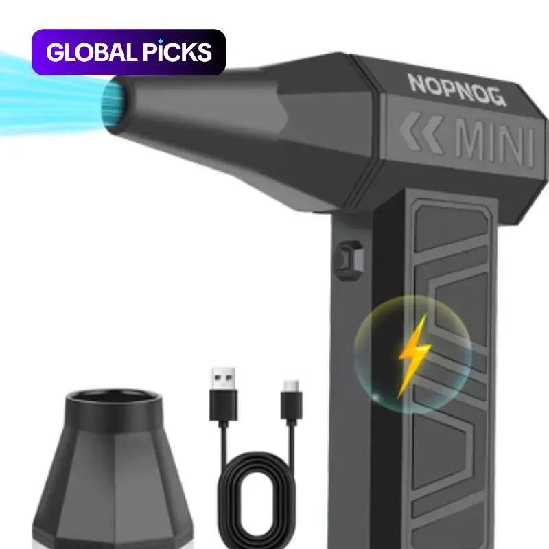 Portable Car Air Duster, 110,000 RPM 3-Gear Adjustable Electric Handheld Air Blower, Rechargeable Cordless Blower for Car Cleaning #GLOBAL PICKS
