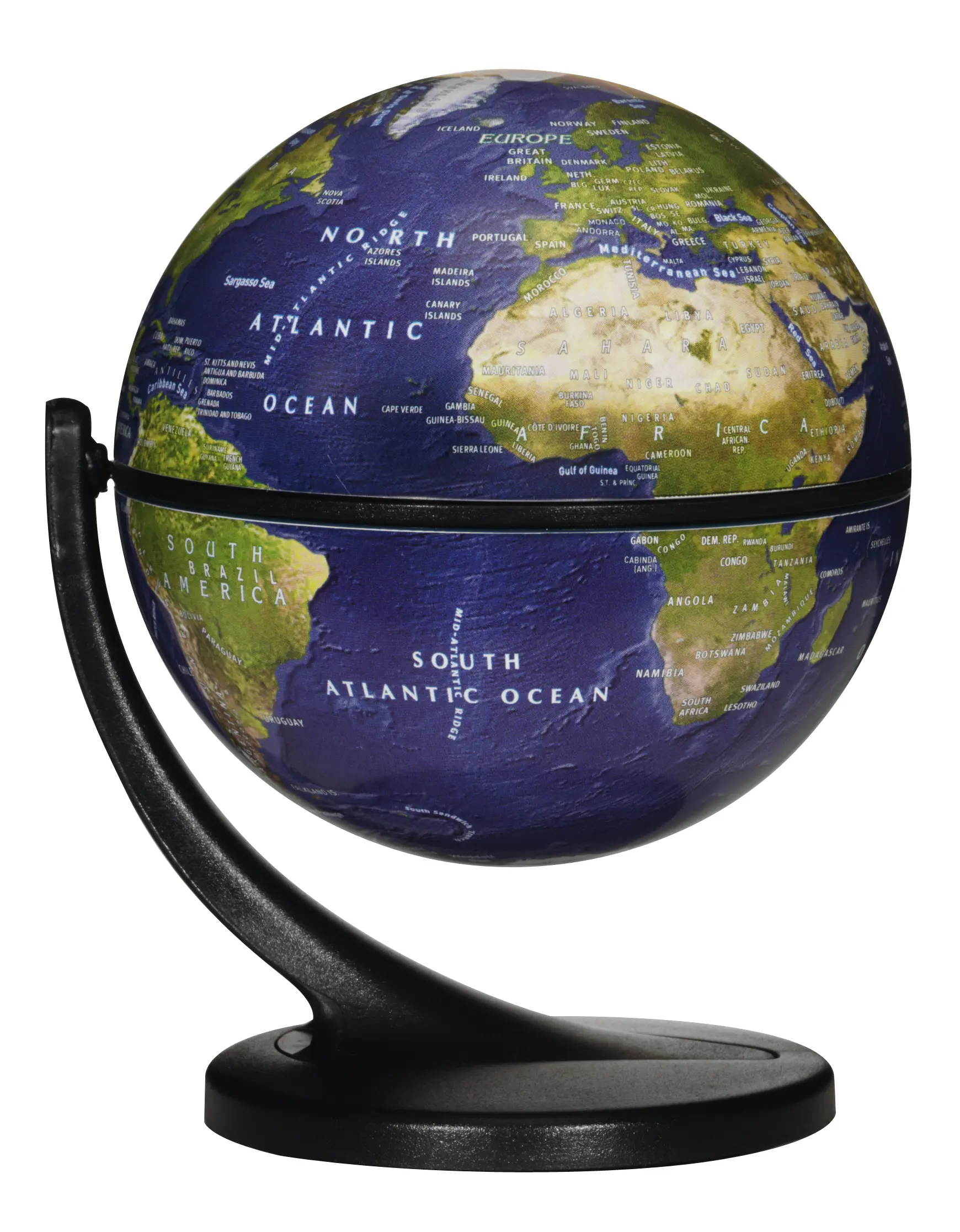 Replogle 4.3 inches Cordless Physical Satellite Earth Globe - Made in USA, 360° Dual-Axis Rotation, Detailed Satellite View, STEM Learning Tool, Classroom Supplies, Teaching Supplies, Manufacturer Warranty for School Gifting