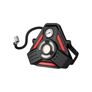 ZANOID 3-in-1 LED Camping Light, Work Light & Red Warning Light with 4000mAh Portable Tire Inflator, for Camping, Fishing, Roadside & Car Repair