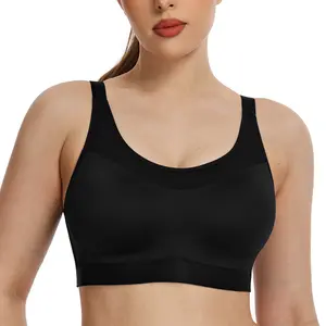 Wingslove High Impact Sports Bra Mesh Breathable Wireless Lightly Padded Workout Bra Racerback High Support for Yoga Gym
