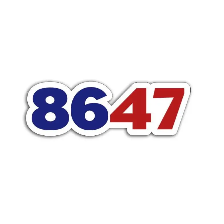 8647 Vinyl Decal or Sticker | 86 Trump (47) Sticker | Anti-Trump Protest Decal | Bold Political Statement