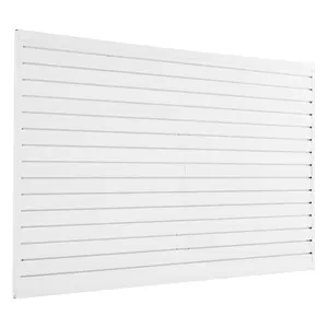VEVOR Slat Wall Paneling, TikTokShopBlackFriday, 8 x 4 ft, PVC Garage Slatwall with Accessories, White Slat Wall Easy-to-Install Adjustable Slatwall Panel with Coupling Structure & DIY Cutting, Fits for Storage & Display