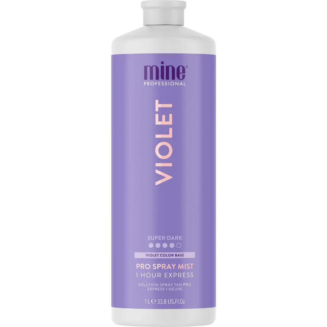 MineTan Violet Pro Spray Tan Mist, 1 Hour Express Solution for a Dark Brown Glow, Color Correcting & Brightening Formula with Vitamin C for Moisturizing Hydration, Long Lasting, Tanning Products, Coconut, Moisturizer, Body Care, Bronze, Uneven Skin Tone,