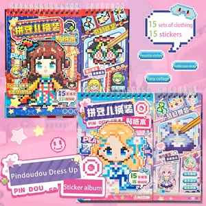 Pixel Art DIY Sticker Book, Handmade Decoration Material, Educational Craft Gift, Creative Journal Stickers, Fun Activity Kit, Sticker Sheets, Sticker Album, Scrapbook Accessories