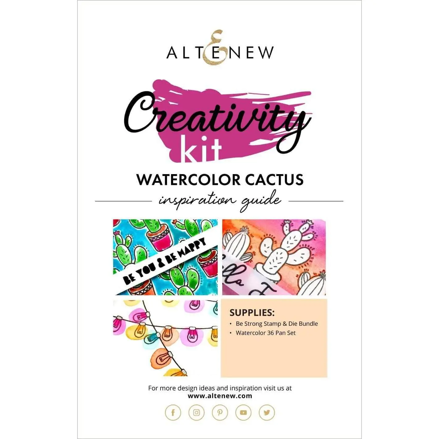 Watercolor Cactus Creativity Kit Inspiration Guide
