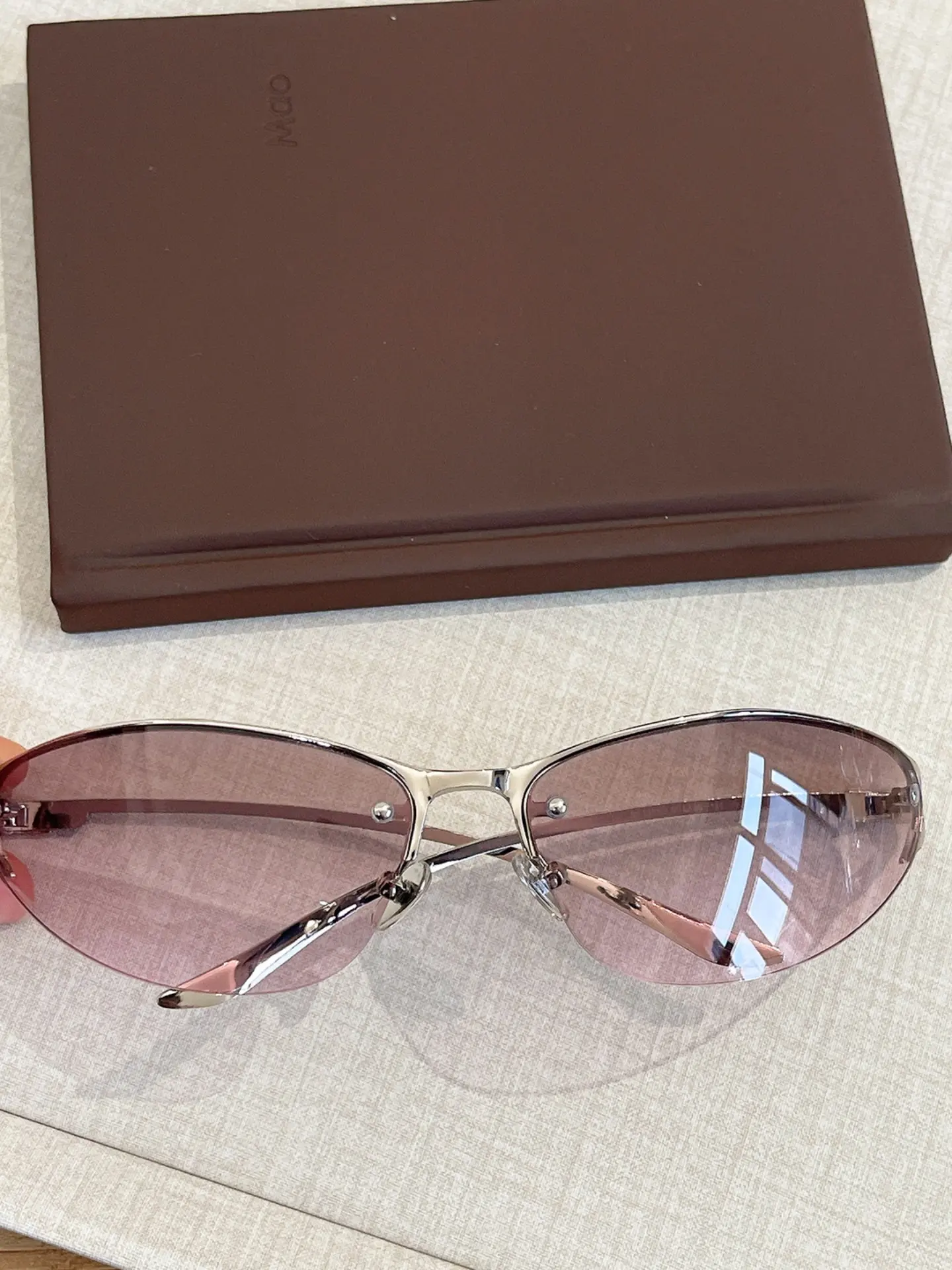 Y2K Retro Futuristic Decorative Glasses, Stylish Glasses, Unisex Metal Frame Aviator Sunglasses, Elegant Solid Pattern, All Seasons Fashion Accessory