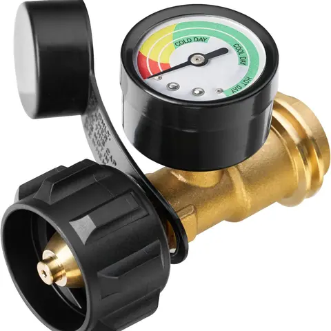 GJANSH Propane Tank Gauge, Snapfixmate 3-Colors Coded Universal for Cylinder, Grill, Heater, RV Camper and More, 5-40 Pound LP Tank Gas Level Indicator, QCC1 / Type 1 Connection, dealsforyoudays Ambient Temperature,