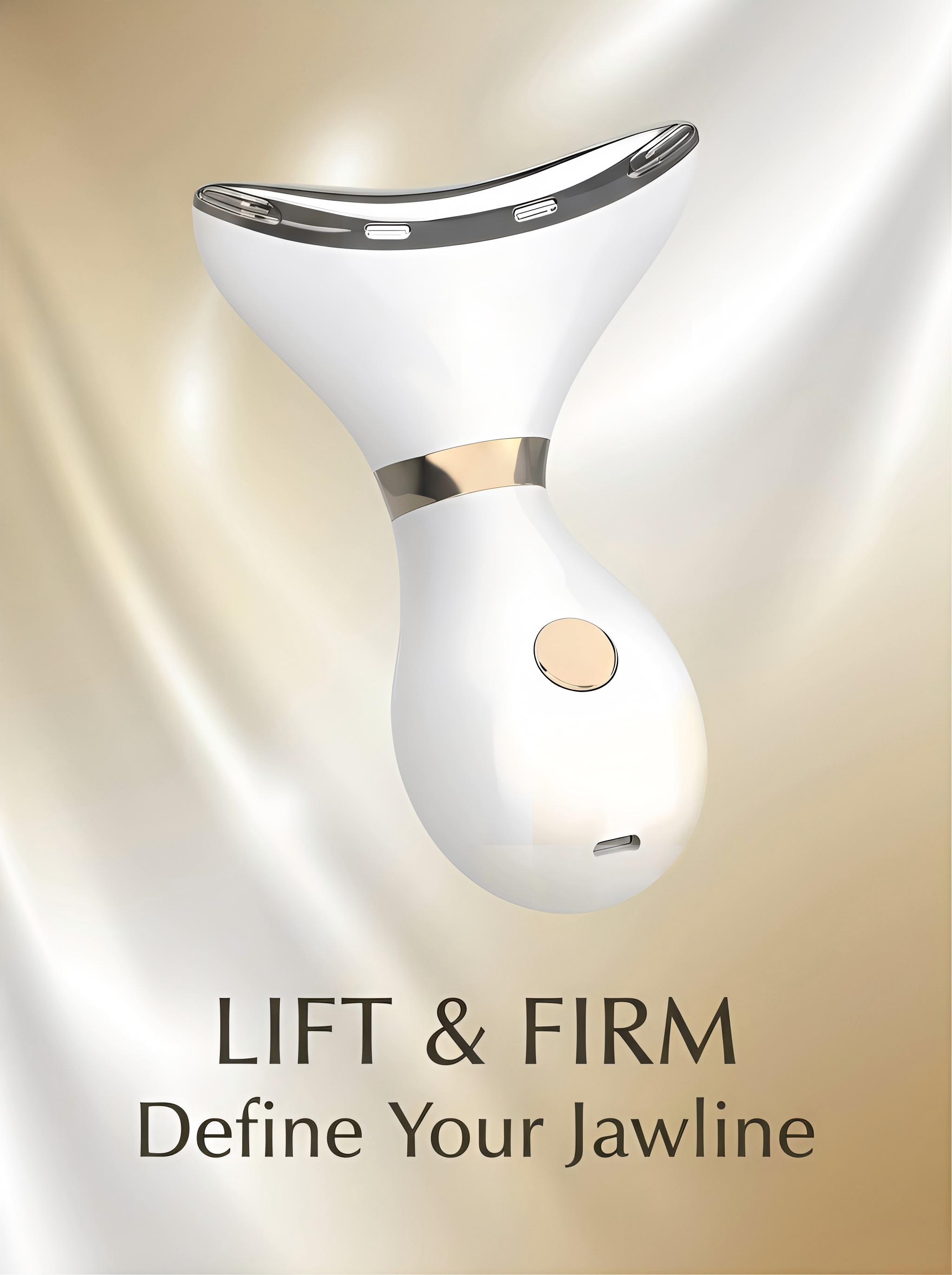 Premium EMS Neck Lift & Jawline Sculpting Device, Heated Microcurrent Technology for Firm, Smooth & Youthful Skin, Anti-Aging Beauty Tool