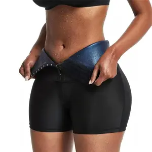 Compression Sweat Shorts for Women Workout Sauna Suit Gym Sets High Waist Trainer  Yoga Pants