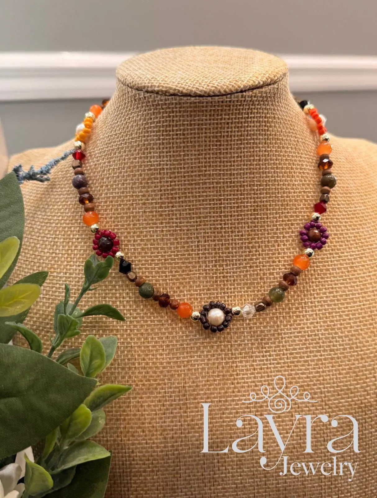 Autumn Bloom Set (Necklace, Bracelet and Earrings)