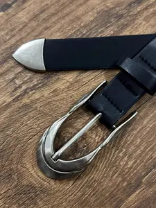 Alien Knife Tail Belt Silver Color Versatile Design Leather Belt Luxury Style Jeans Waistband, Unisex Fashion Accessory