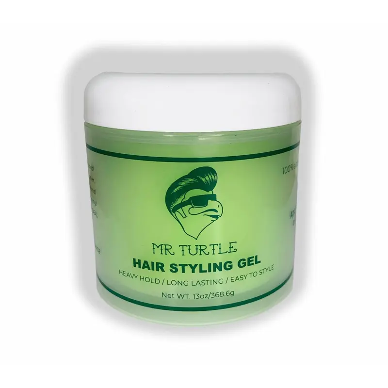 Mr. Turtle Hair Styling Gel - Heavy Hold Long Lasting Easy to Style Haircare Product 13oz