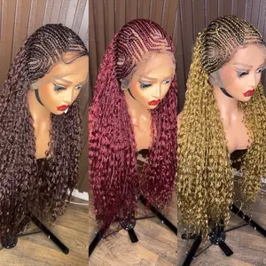 Boho Cornrow in Burgundy Brown Color 26 Full Design with Braided Style Ideal for Various Occasions Elegant Accessory