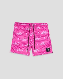 Kumo (Cloud) Anime Diamond Air Mesh Shorts Pink - Youth