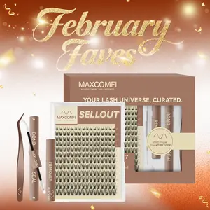 Puppy Lashes Sellout | MaxComfi Comfortable Lashes Long-Lasting, Waterproof&Super Soft & Thin Band |  Flaunt Flora styleWaterproof Long-Lasting Natural Daily Volume Style Beginner-Friendly DIY Lashes for Flawless Voluminous Look Trendy Must-Have Clusters